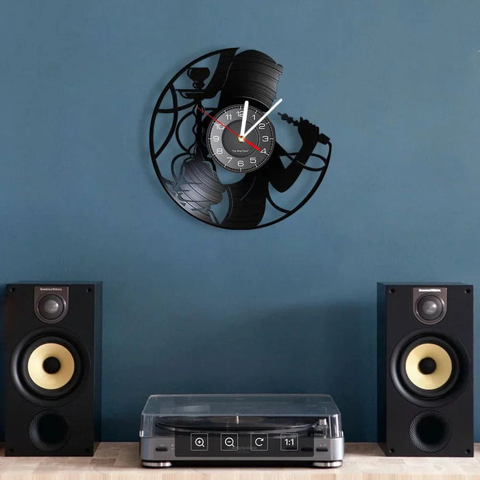 Vinyl Record Hookah Lounge Wall Clock
