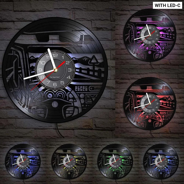 Vinyl Record Truck Driver Wall Clock