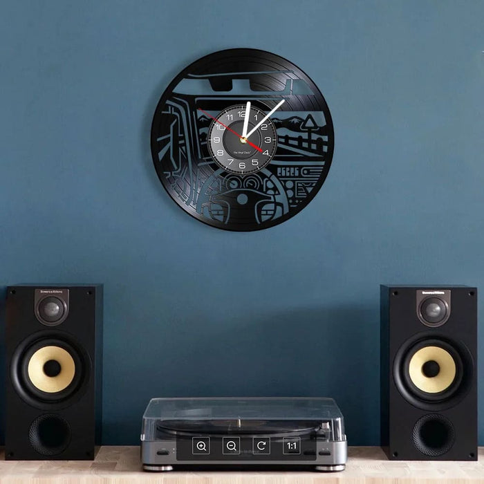 Vinyl Record Truck Driver Wall Clock