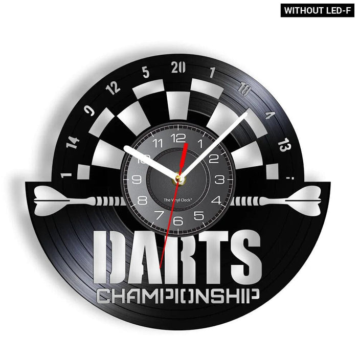 Vinyl Record Wall Clock for Darts Game Room
