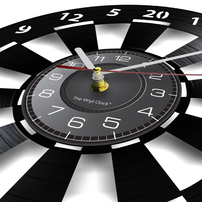 Vinyl Record Wall Clock for Darts Game Room
