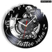 Vinyl Record Wall Clock for Tattoo Studio Decor