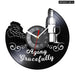 Vinyl Record Wine Logo Wall Clock
