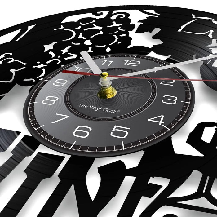 Vinyl Record Wine Logo Wall Clock