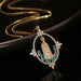 Virgin Mary Necklaces White Zirconia Crystal