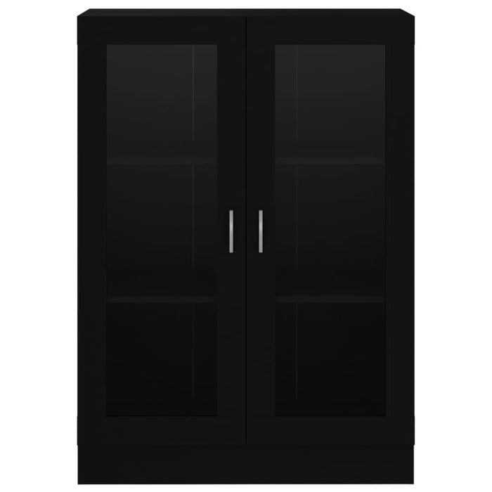 Vitrine Cabinet Black 82.5x30.5x115 Cm Engineered Wood