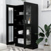 Vitrine Cabinet Black 82.5x30.5x150 Cm Engineered Wood