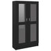Vitrine Cabinet Black 82.5x30.5x150 Cm Engineered Wood