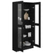 Vitrine Cabinet Black 82.5x30.5x185.5 Cm Engineered Wood