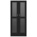 Vitrine Cabinet Black 82.5x30.5x185.5 Cm Engineered Wood