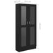 Vitrine Cabinet Black 82.5x30.5x185.5 Cm Engineered Wood
