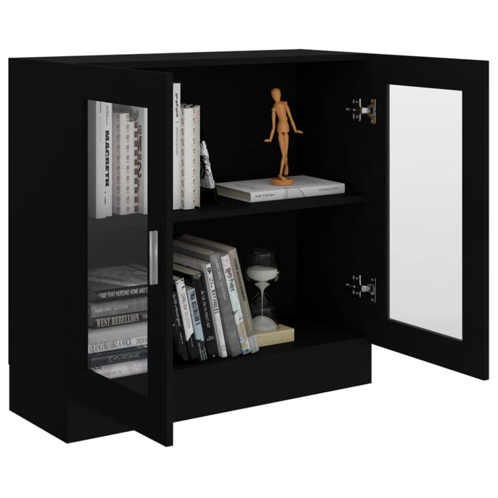 Vitrine Cabinet Black 82.5x30.5x80 Cm Engineered Wood Nbxiax