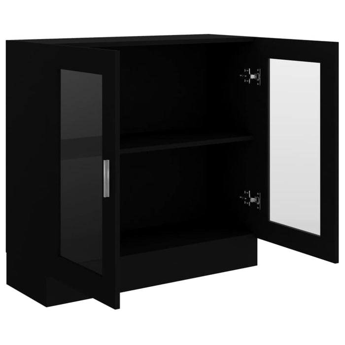 Vitrine Cabinet Black 82.5x30.5x80 Cm Engineered Wood Nbxiax