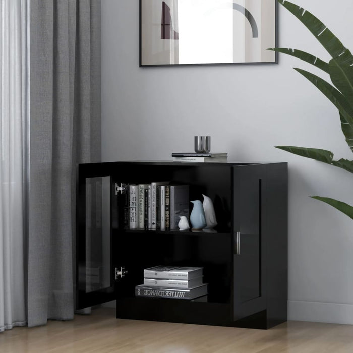 Vitrine Cabinet Black 82.5x30.5x80 Cm Engineered Wood Nbxiax