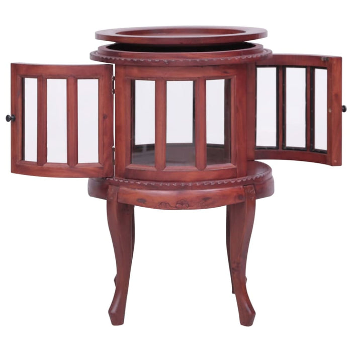 Vitrine Cabinet Brown 50x50x76 Cm Solid Mahogany Wood Xntnat