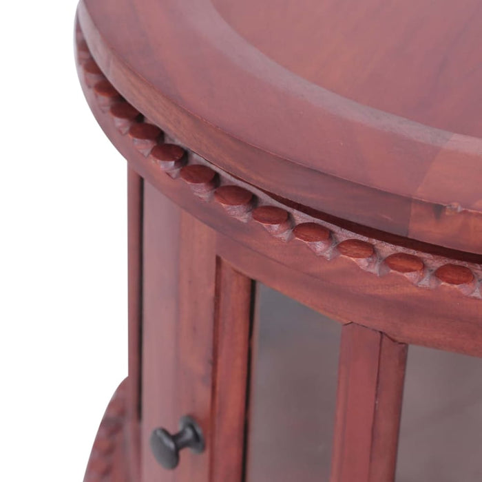 Vitrine Cabinet Brown 50x50x76 Cm Solid Mahogany Wood Xntnat