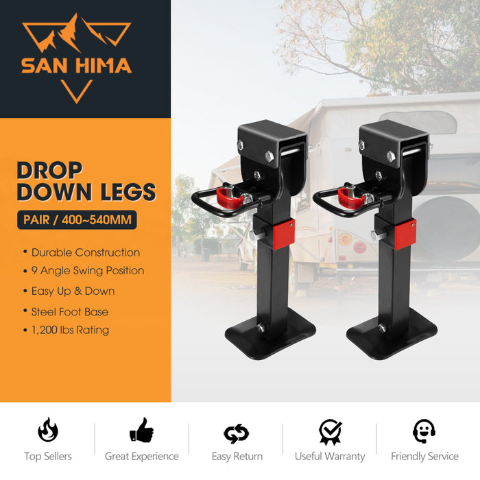 Drop Down Corner Legs 400Mm- 740Mm Caravan Stabilizer 1200Lbs / 1500Lbs