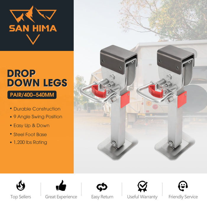 Drop Down Corner Legs 400Mm- 740Mm Caravan Stabilizer 1200Lbs / 1500Lbs
