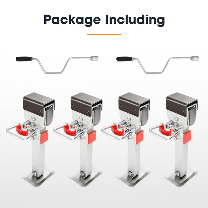 Drop Down Corner Legs 400Mm- 740Mm Caravan Stabilizer 1200Lbs / 1500Lbs