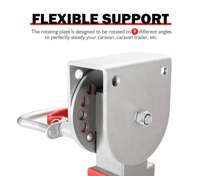 4X400Mm Drop Down Corner Legs W / Handle Steel Base Caravan Stabilizer Leg 1200Lbs