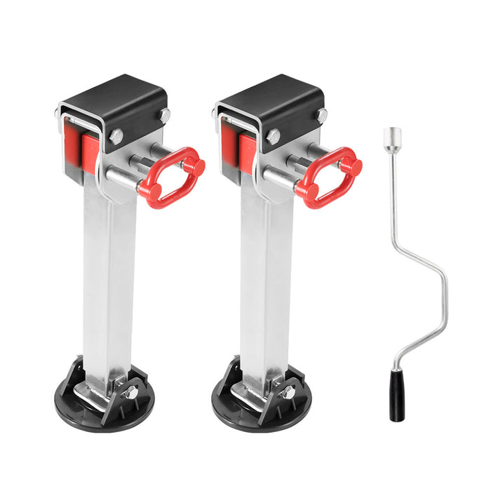 2X 590Mm Drop Down Corner Steadies Stabilizer Legs Caravan Camper Trailer 1500Lbs