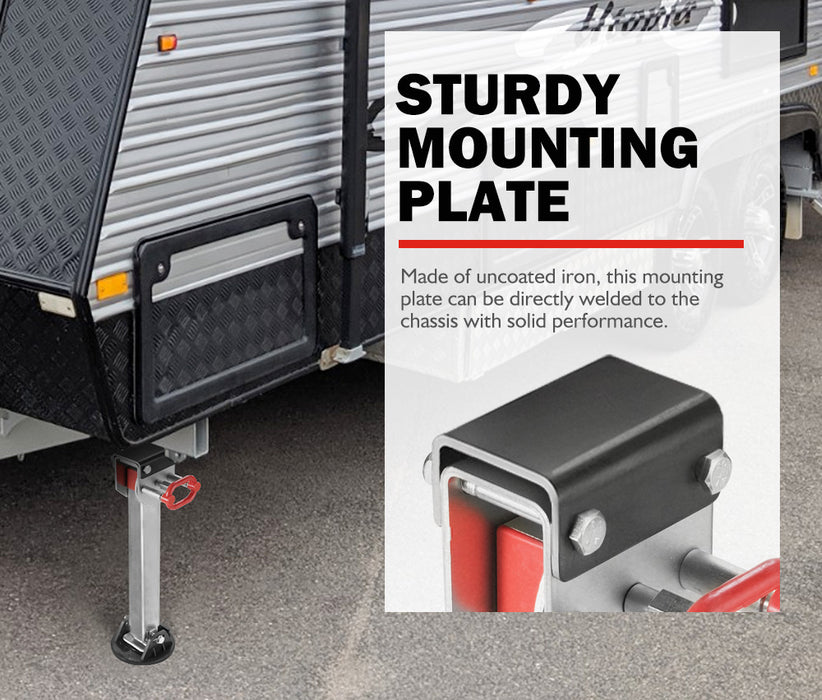 2X 590Mm Drop Down Corner Steadies Stabilizer Legs Caravan Camper Trailer 1500Lbs