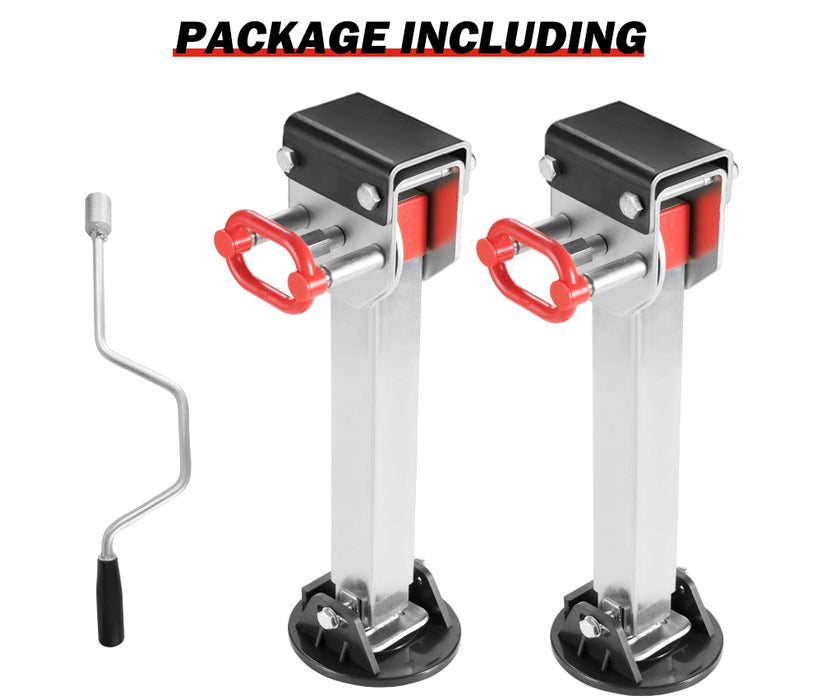 2X 590Mm Drop Down Corner Steadies Stabilizer Legs Caravan Camper Trailer 1500Lbs