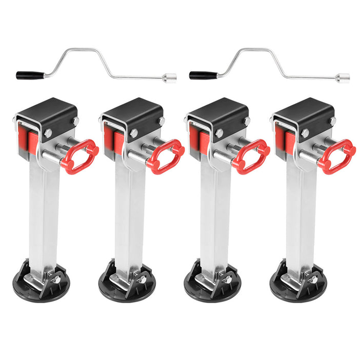 4X 590Mm Drop Down Corner Steadies Stabilizer Legs Caravan Camper Trailer