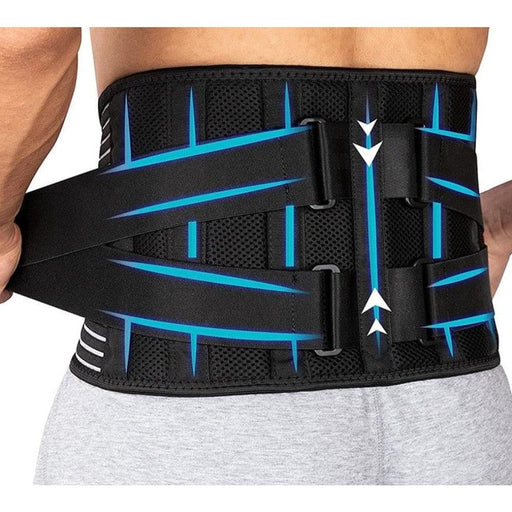Waist Support Compression Lumbar Back Brace With 7 Stays &