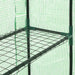 Walk-in Greenhouse with 12 Shelves Steel 143x214x196 Cm