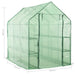 Walk-in Greenhouse with 12 Shelves Steel 143x214x196 Cm