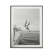 Wall Art 80cmx120cm Black And White Ocean Jump Frame Canvas