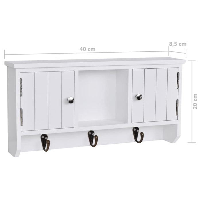 Wall Cabinet For Keys And Jewellery With Doors Hooks Xaonpb