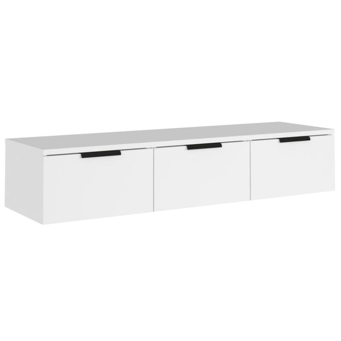 Wall Cabinet White 102x30x20 Cm Engineered Wood Nooabt