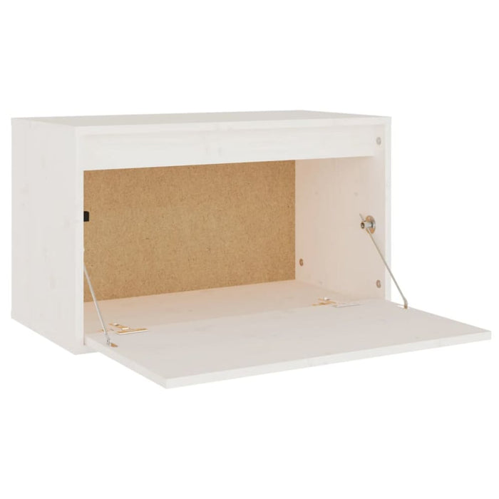 Wall Cabinet White 60x30x35 Cm Solid Wood Pine Notaai
