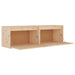 Wall Cabinets 2 Pcs 60x30x35 Cm Solid Wood Pine Notaal