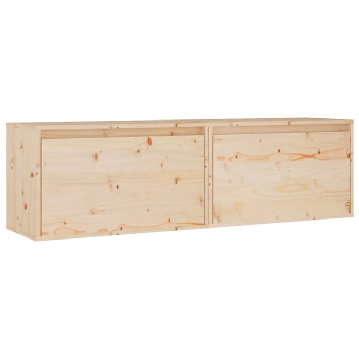 Wall Cabinets 2 Pcs 60x30x35 Cm Solid Wood Pine Notaal