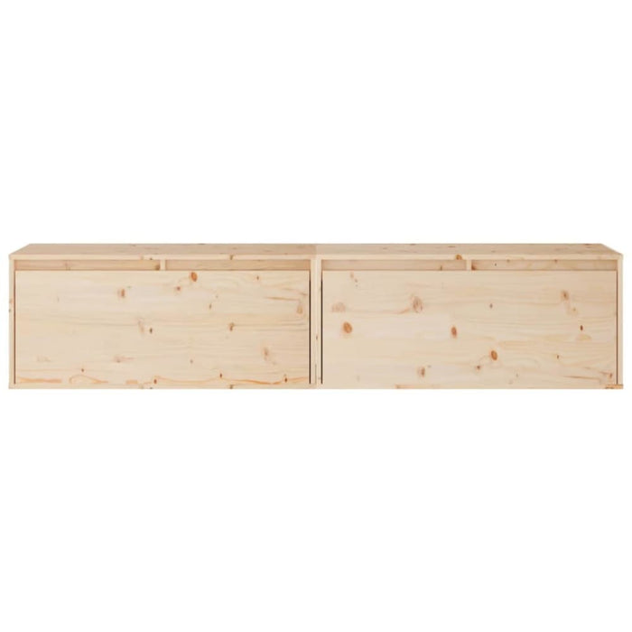 Wall Cabinets 2 Pcs 80x30x35 Cm Solid Wood Pine Notapl