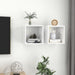 Wall Cabinets 2 Pcs Glossy Look White 37x37x37 Cm Chipboard