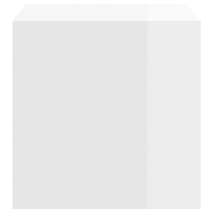 Wall Cabinets 2 Pcs Glossy Look White 37x37x37 Cm Chipboard
