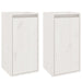 Wall Cabinets 2 Pcs White 30x30x60 Cm Solid Wood Pine Notann
