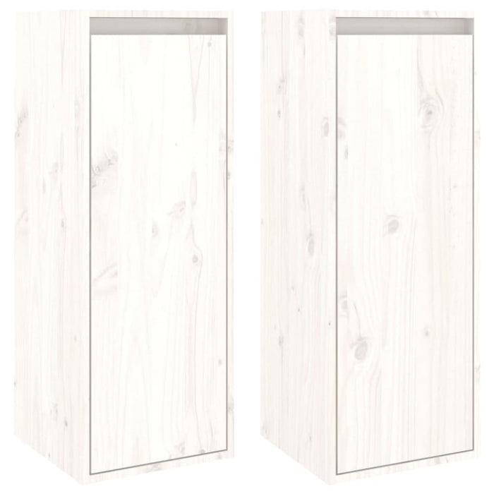 Wall Cabinets 2 Pcs White 30x30x80 Cm Solid Wood Pine Notakn
