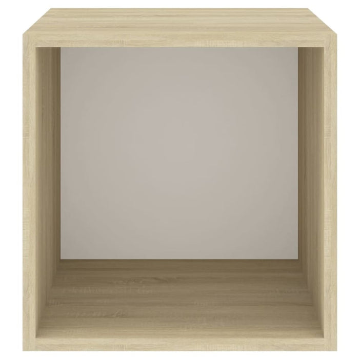 Wall Cabinets 2 Pcs White and Sonoma Oak 37x37x37 Cm