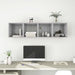 Wall Cabinets 4 Pcs Concrete Grey Chipboard Nbpapn