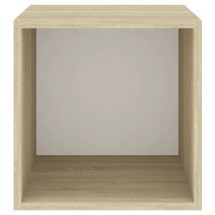 Wall Cabinets 4 Pcs White and Sonoma Oak 37x37x37 Cm