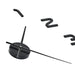 3d Wall Clock Modern Design 100 Cm Xxl Black Pbltk