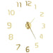 3d Wall Clock Modern Design 100 Cm Xxl Gold Pblab