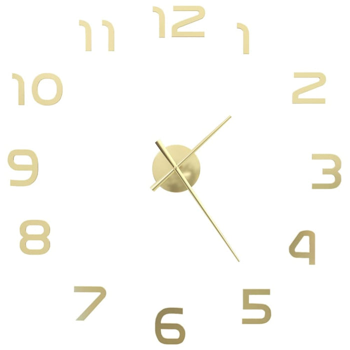 3d Wall Clock Modern Design 100 Cm Xxl Gold Pblab
