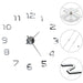 3d Wall Clock Modern Design 100 Cm Xxl Silver Pblta