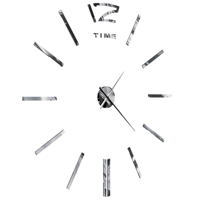 3d Wall Clock Modern Design 100 Cm Xxl Silver Pblti